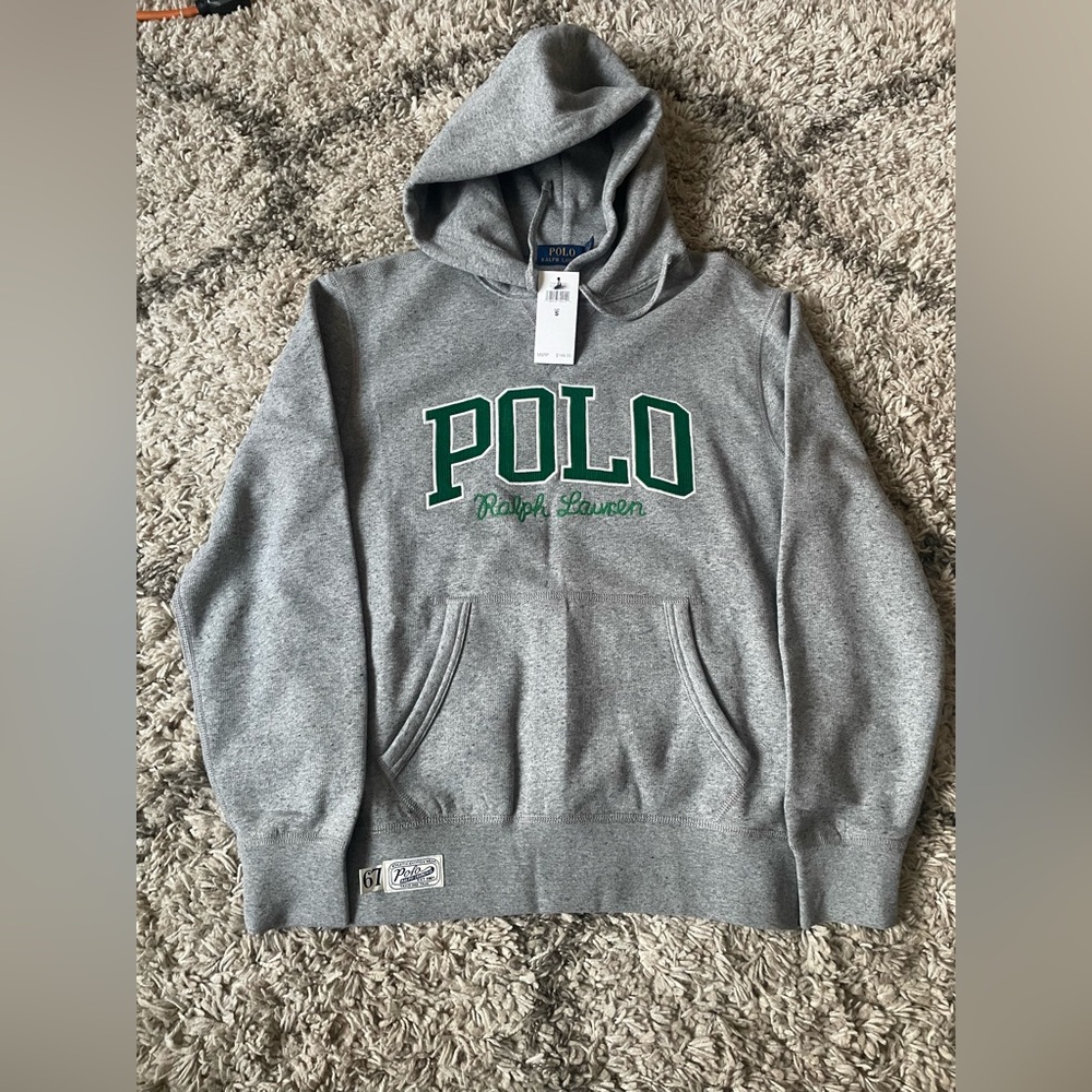 POLO Ralph Lauren men’s hoodie gray green pullover men’s Small $148